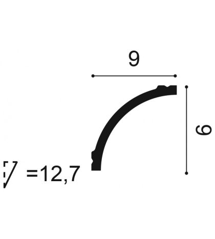 Корниз стиропорен CB524N 9x9x200см