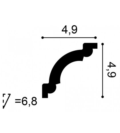 Корниз ORAC CX124 duropolymer 4.9x4.9  2м