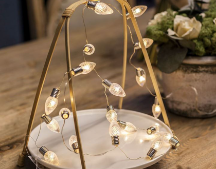 LED Гирлянд КРУШКИ 20LED 0.58W IP20 за 3xAA 1.5V 2.20m WW