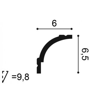 Корниз стиропорен CB525N 6x6.5x200см