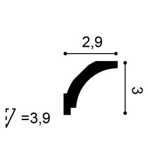 Корниз ORAC CX115  3x2.9  2м