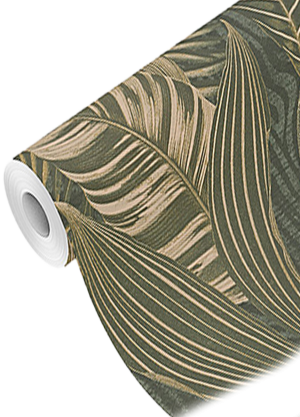 Тапет Настроение 3D екз.листа зелено флис винил 0.53x10.05м